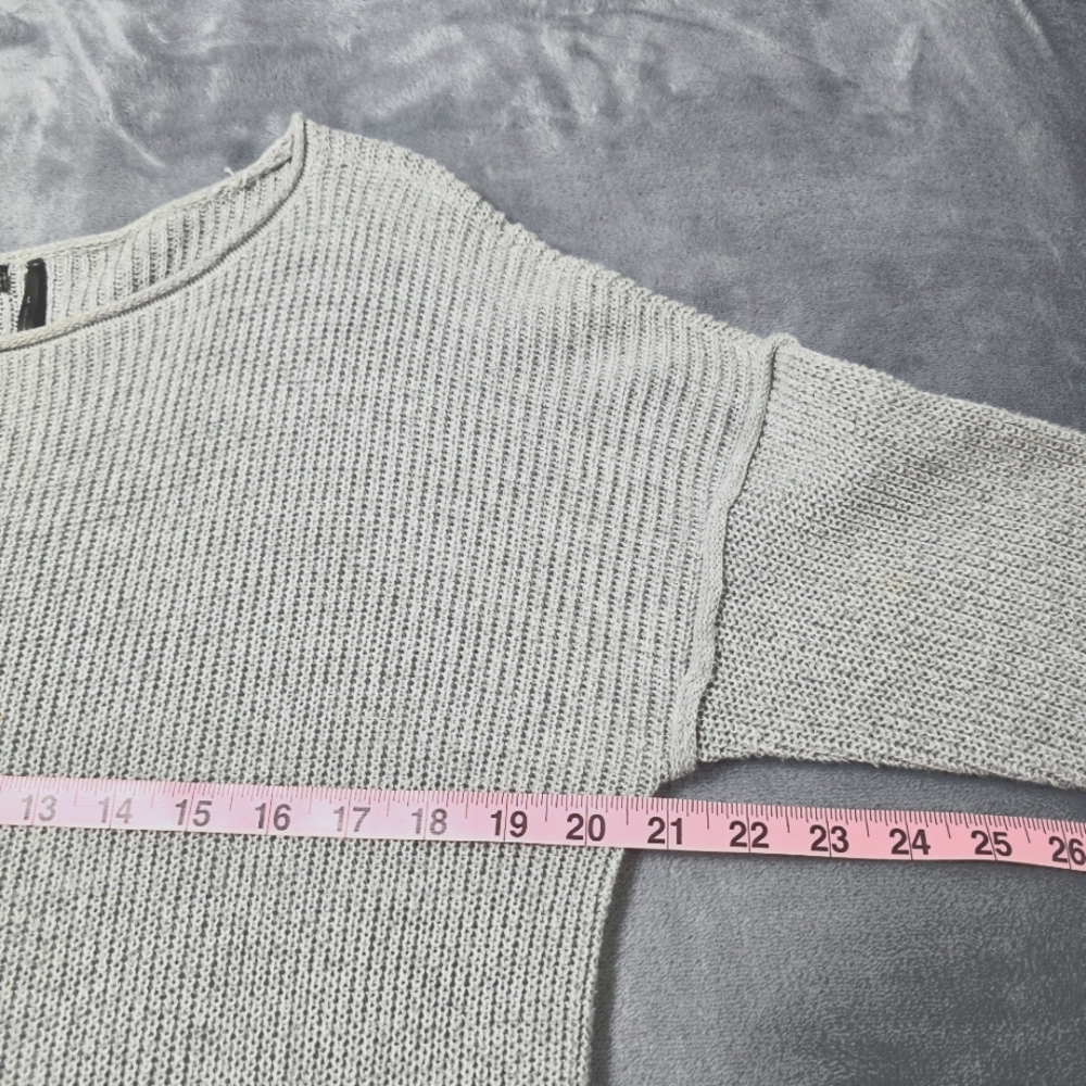 2/$30 Daisy Fuentes Grey Cable Knit Sweater Dress Size L - Picture 7 of 11